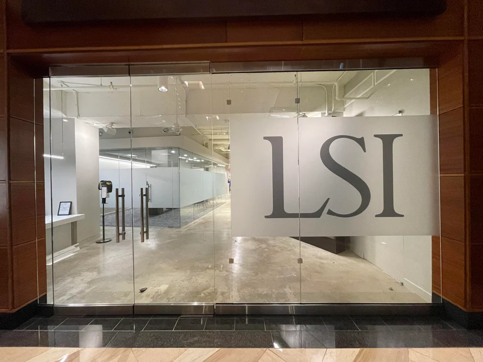 frosted sticker for office glass and store frond branding